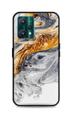 TopQ Kryt LUXURY Realme 9 Pro pevný Marble šedo-zlatý 73289