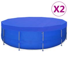 Vidaxl Krycí plachty na bazén 2 ks PE kulaté 460 cm 90 g/m2