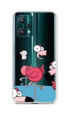 TopQ Kryt Realme 9 Pro silikon Cartoon Flamingos 73170