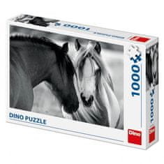 InnoVibe Puzzle Černobílí koně - 1000 dílků
