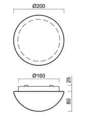 OSMONT OSMONT 51262 AURA 6 stropní/nástěnné skleněné svítidlo bílá IP44 3000 K 8W LED