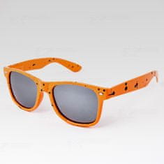 OEM Sluneční brýle Nerd kaňka oranžové s černými skly