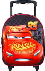 Vadobag Batoh na kolečkách Cars 3D II 32cm černý