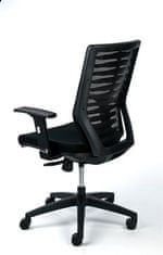 MAYAH Manažerská židle "Superstar", textilní, černá, černá základna, CM3004N-2 BLACK