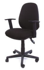 MAYAH Kancelářská židle "Smile", s nastavitelnými područkami, černé čalounění, 10008-03CK