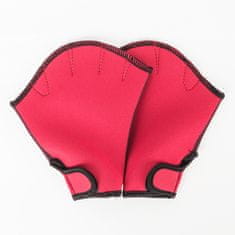 Surtep Plavecké rukavice s blánou Swim Gloves - M Červená