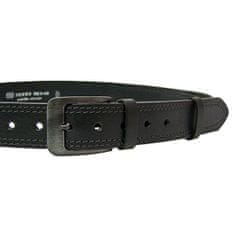 Penny Belts Pánský kožený opasek Jeans 02-2-60 Black (Délka pásku 90 cm)