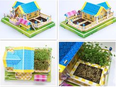 HABARRI Miniaturní domek pro kutily se zahradou 3D puzzle + semínka