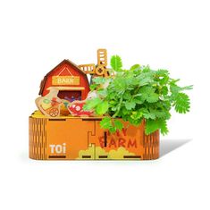 HABARRI Miniaturní domek pro kutily se zahradou, dřevěné 3D puzzle + semínka