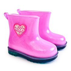 Dětské brokáty Fuchsiová Rain Wellingtons velikost 26