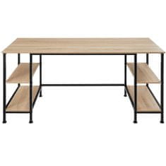 tectake Počítačový stůl Stoke 137x55x75cm - Industrial světlé dřevo, dub Sonoma