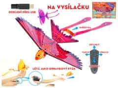 Mikro Trading R/C Go Go Bird 18 cm na baterie létající s USB 2,4GHz fialový