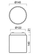 OSMONT OSMONT 67599 ALKOR 2 stropní/nástěnné skleněné svítidlo bílá IP44 4000 K 5W LED