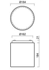 OSMONT OSMONT 67600 ALKOR 3 stropní/nástěnné skleněné svítidlo bílá IP44 4000 K 8W LED