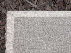 Beliani Hnědý shaggy kožený koberec 80x150 cm MUT