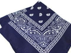 Motohadry.com Šátek Paisley bandana - 43611, modrá, 55x55 cm