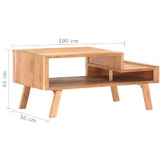 Greatstore Konferenční stolek 100 x 50 x 45 cm masivní akáciové dřevo