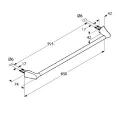 Kludi KLUDI AMBA Držák osušky 650mm, chrom 5398005 - Kludi