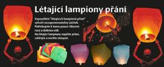 levnelampiony.eu Zelený létající lampion přání - klasický oválný tvar (hnědý vosk)