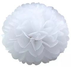 levnelampiony.eu Pom pom květ z hedvábného papíru velikost 35 cm, bílá