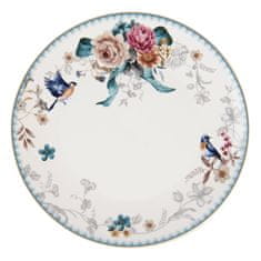 Clayre & Eef Porcelánový jídelní talíř Pivoine 26 cm