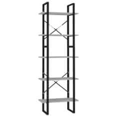 Greatstore Knihovna s 5 policemi betonově šedá 60x30x175 cm dřevotříska