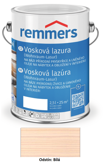 Remmers Remmers - Vosková lazura 2,5l (Weiss / Bílá)