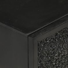 Greatstore Noční stolek černý 40 x 30 x 50 cm masivní akácie a mangovník
