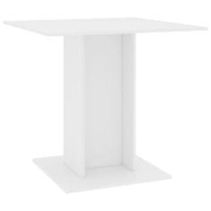 Vidaxl Jídelní stůl bílý 80 x 80 x 75 cm kompozitní dřevo