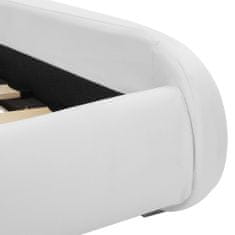 Greatstore Rám postele s LED světlem bílý umělá kůže 180 x 200 cm