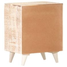 Greatstore Vyřezávaný noční stolek 40 x 30 x 50 cm masivní akáciové dřevo