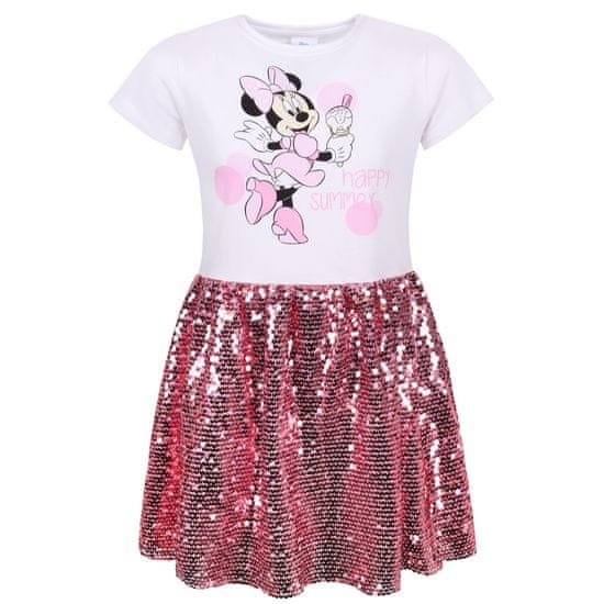 Disney Růžovo-bílé flitrované šaty Minnie Mouse DISNEY