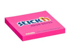 HOPAX Samolepící bloček Stick'n 21165 | 76x76 mm, 100 lístků, neonově růžová