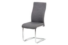 Autronic Moderní jídelní židle Jídelní židle šedá látka / chrom (DCL-427 GREY2)