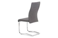 Autronic Moderní jídelní židle Jídelní židle šedá látka / chrom (DCL-427 GREY2)