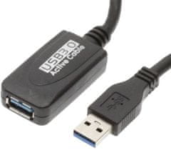 PremiumCord USB 3.0, A-A, 5m repeater a prodlužovací kabel