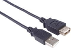 PremiumCord USB 2.0, A-A prodlužovací - 0,5m, černá