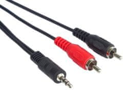 PremiumCord Jack 3.5mm - 2x CINCH M/M - 2m