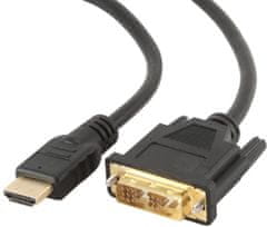 Gembird CABLEXPERT kabel HDMI-DVI 0,5m, 1.3, M/M stíněný, zlacené kontakty