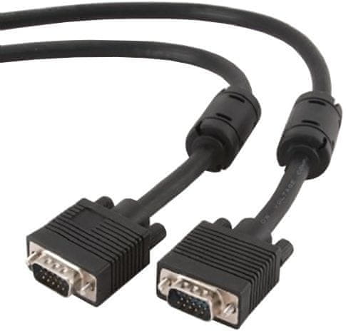 Gembird CABLEXPERT kabel 15M/15M VGA 10m stíněný extra, ferrity, černá