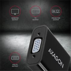 AXAGON RVH-VGAN HDMI - VGA adapter FullHD, 1920*1200, audio OUT, power IN