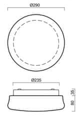 OSMONT OSMONT 61442 RANA stropní/nástěnné skleněné svítidlo bílá IP44 3000 K 15W LED