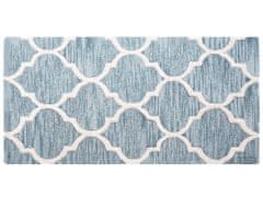 Beliani Světle modrý bavlněný koberec 80x150 cm YALOVA