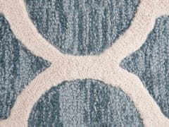 Beliani Světle modrý bavlněný koberec 80x150 cm YALOVA