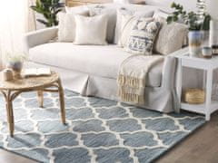 Beliani Světle modrý bavlněný koberec 160x230 cm YALOVA
