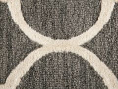 Beliani Šedý bavlněný koberec 140x200 cm YALOVA