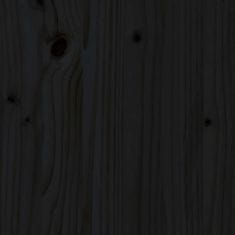 Greatstore Toaletní regál černý 63,5 x 32 x 179 cm masivní borové dřevo