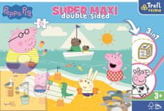 Trefl Oboustranné puzzle Prasátko Peppa SUPER MAXI 24 dílků