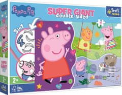 Trefl Oboustranné puzzle Prasátko Peppa SUPER GIANT 15 dílků