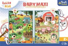 Trefl Oboustranné puzzle Treflíci na statku BABY MAXI 2x10 dílků